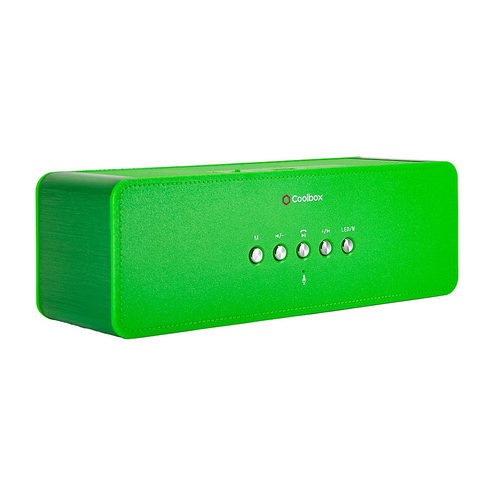 Imagen 2 del producto Parlante bluetooth Coolbox led, batería recargable, verde
