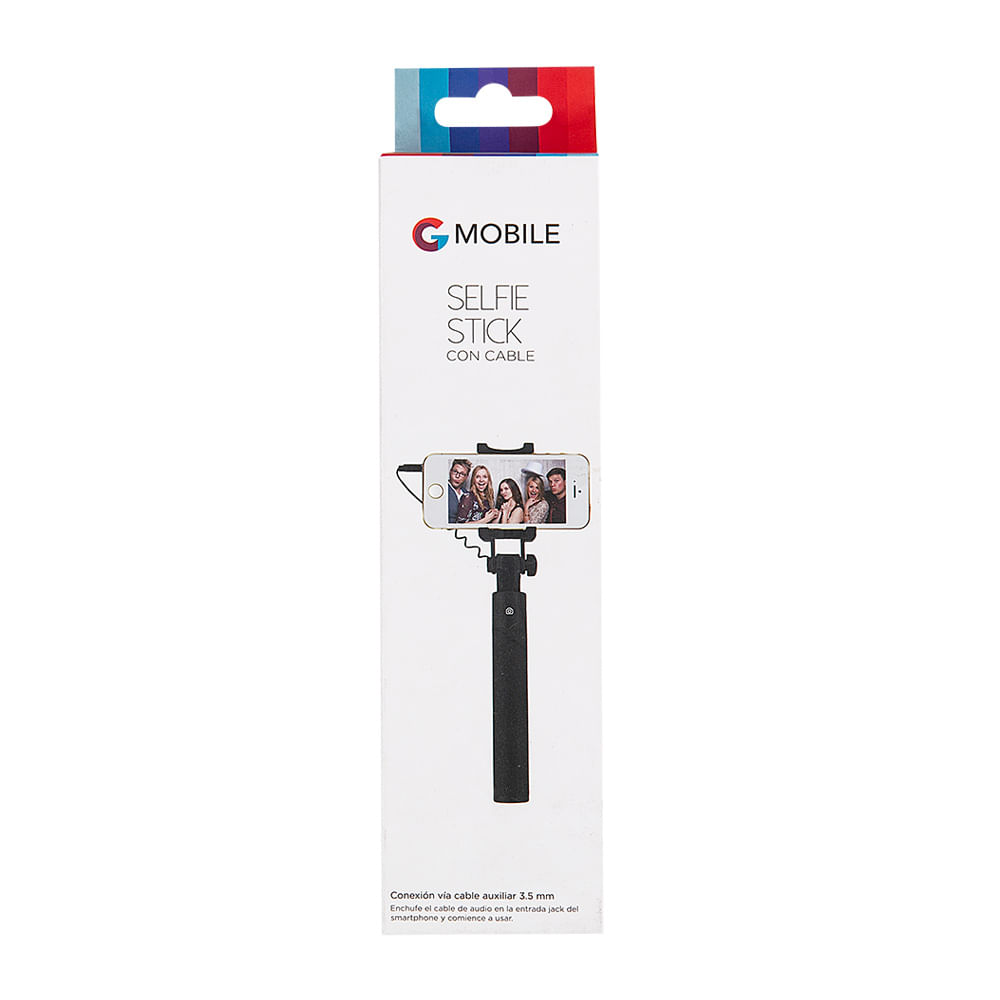 Imagen 2 del producto Selfie stick Coolbox BT-018C, conexión 3.5 mm, 80 cm, plateado