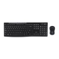 Kit inalámbrico Logitech MK270 teclado y mouse, membrana, receptor usb, usa pilas, negro