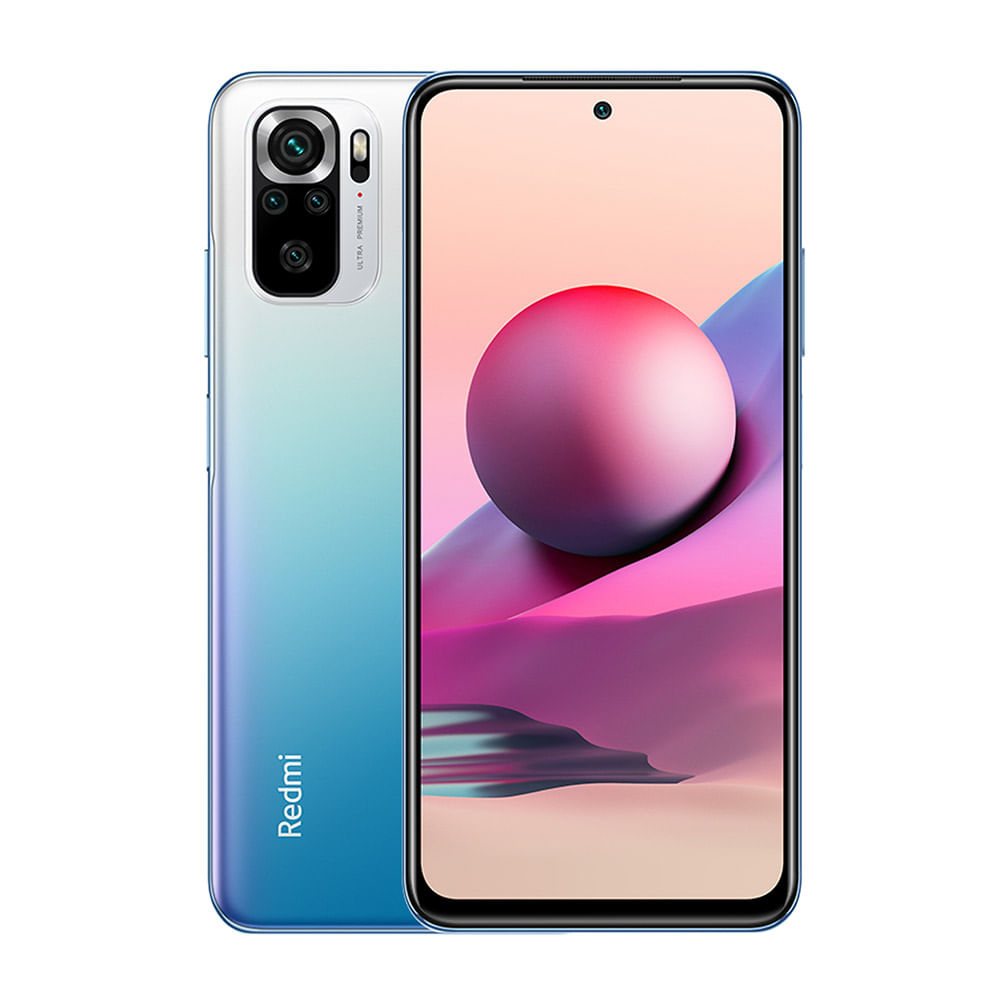 Imagen 2 del producto Celular Xiaomi Redmi Note 10S 128GB 6GB RAM, cámara trasera 64MP y frontal 13MP, 6.43"" azul + Earbuds basic 2