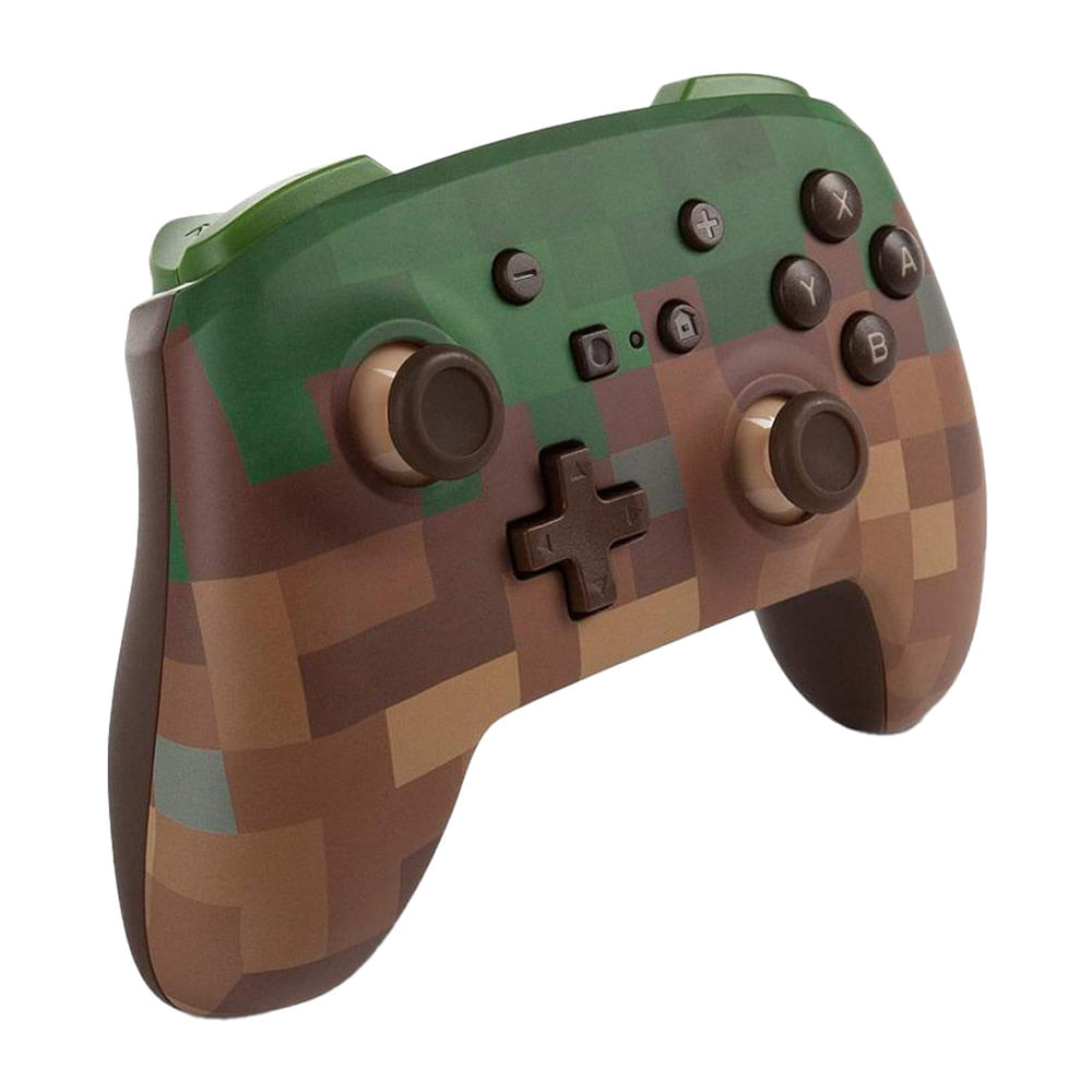 Imagen 2 del producto Mando Power A Minecraft Grass Block Edition para Switch inalámbrico
