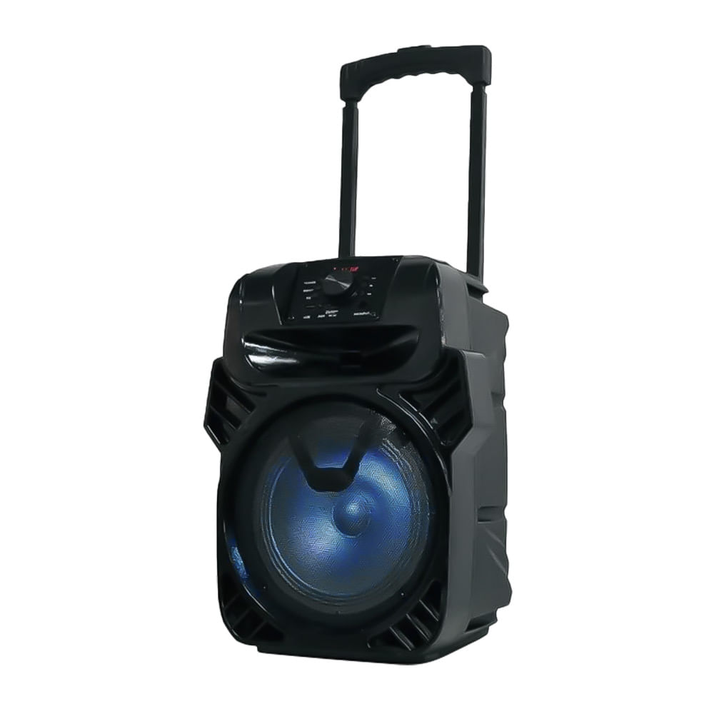 Imagen 2 del producto Parlante bluetooth Izuum Trolley con asa y ruedas, led, batería recargable