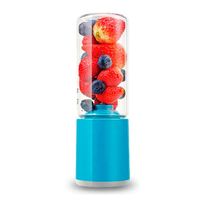 Mini licuadora Westminster vidrio, carga usb, 280 ml, celeste