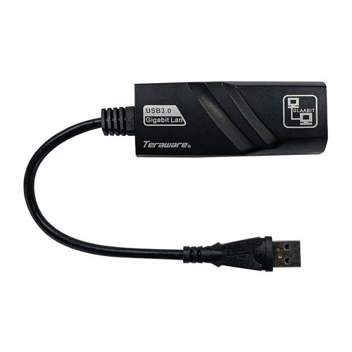 Adaptador Teraware conector usb 3.0 con puerto RJ45, negro
