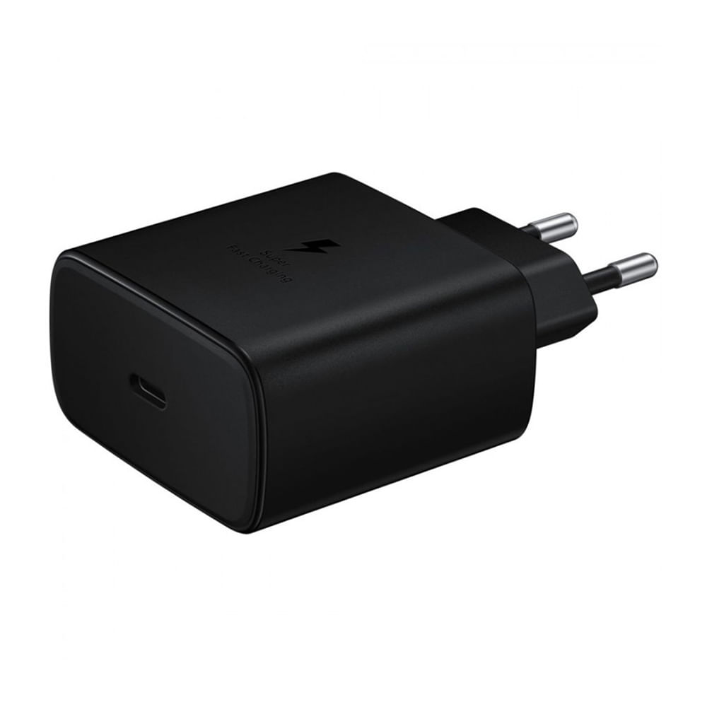 Imagen 2 del producto Cargador  de pared + cable Samsung tipo C a tipo C, 45W, carga rápida, negro