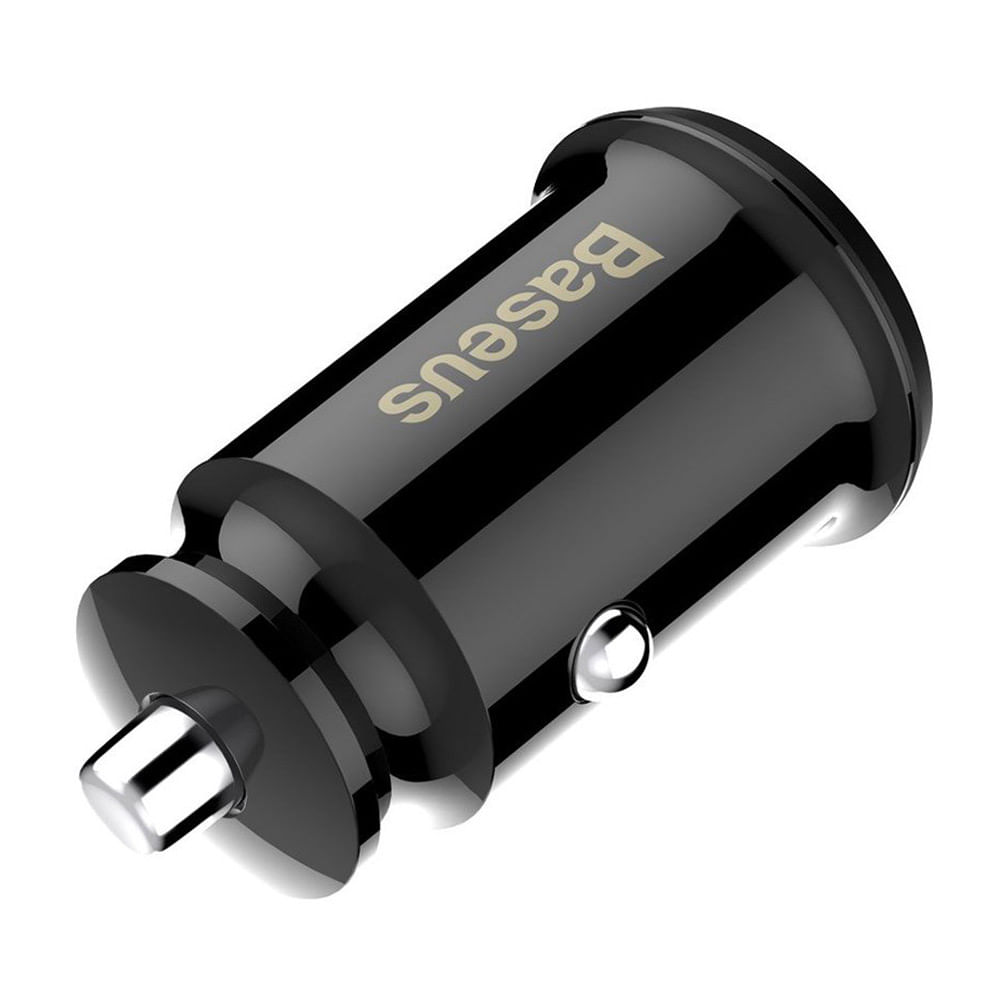 Imagen 2 del producto Cargador de auto Baseus Grain dual, 2 puertos usb, 3.1A, luz indicadora, negro