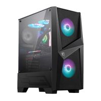 Gabinete MSI Mag Forge 100R ARBG, máx. 3 ventiladores, Mid Tower, cristal templado lateral