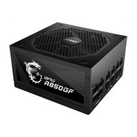 Fuente de poder MSI ATX 850W, 47 Hz - 63 Hz, 80 Plus Gold certified full modular