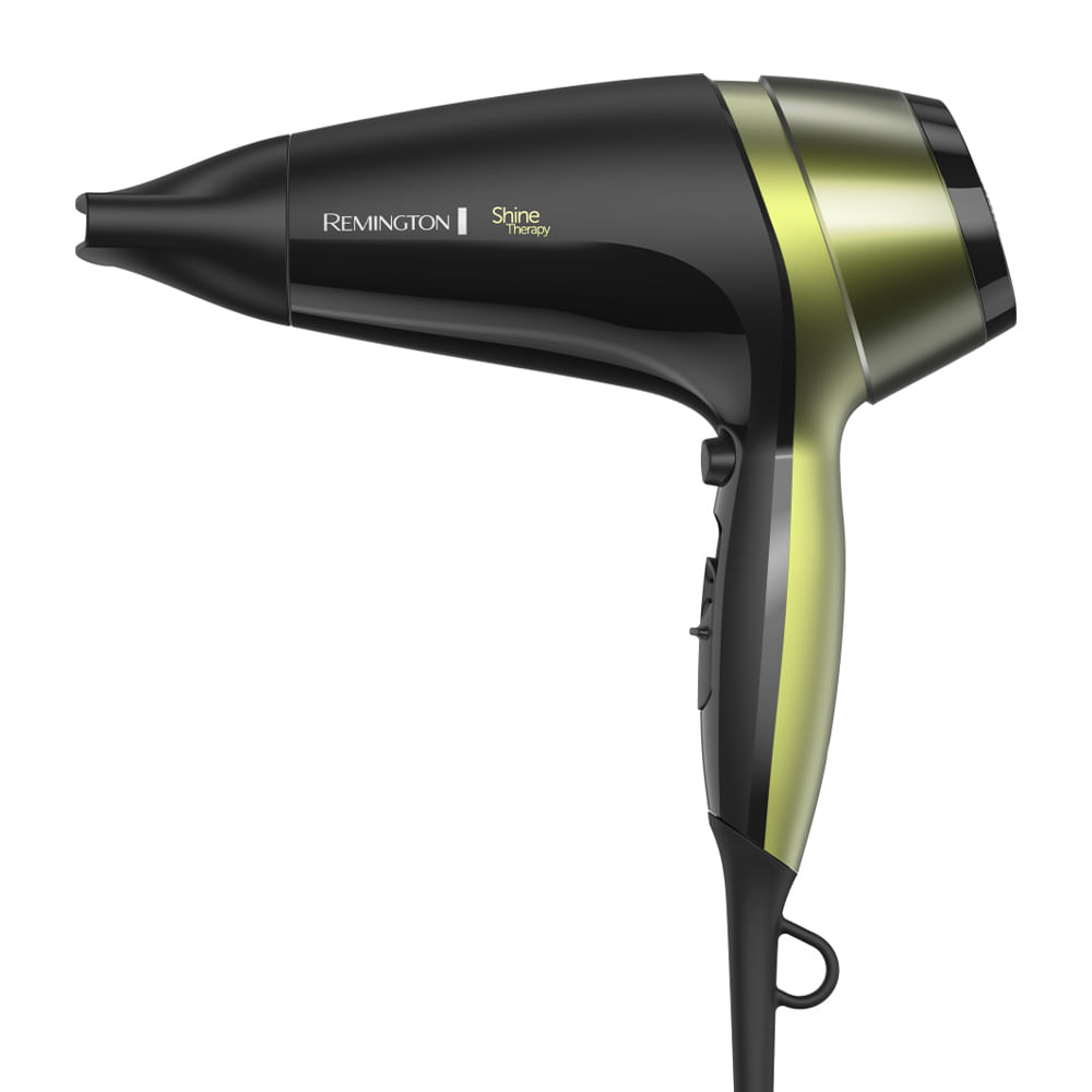 Secador de cabello Remington Shine Therapy D13A 2100W, 2 niveles de velocidad, 3 temperaturas, negro