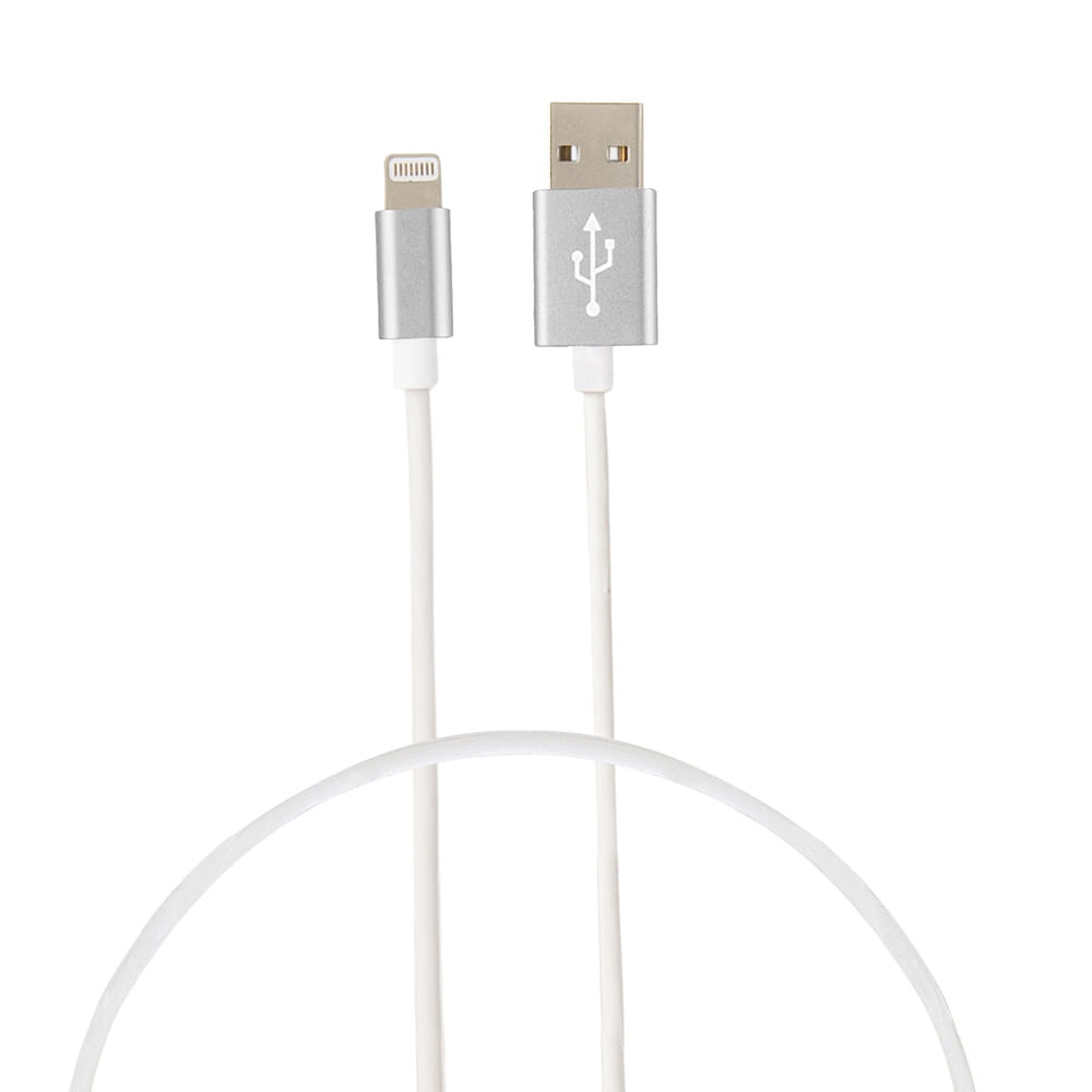 Imagen 1 del producto Cable lightning a usb Coolbox, plateado 1 m