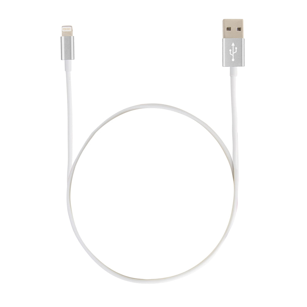 Imagen 2 del producto Cable lightning a usb Coolbox, plateado 1 m