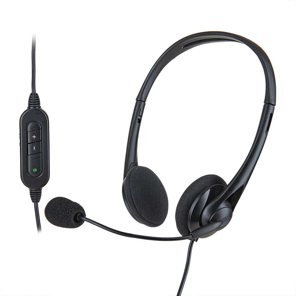 Imagen 2 del producto Audífonos Radioshack sonido estéreo, conexión usb, control de volumen, negro