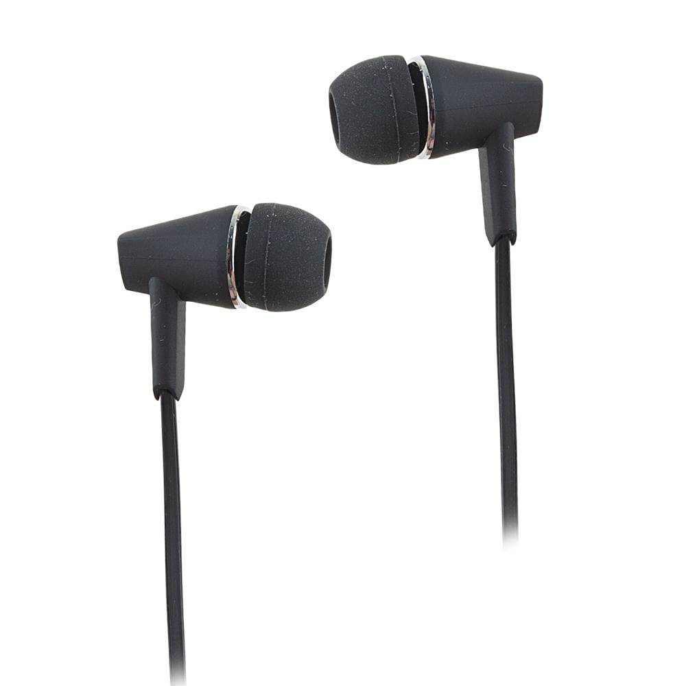 Imagen 2 del producto Audífonos in ear con micrófono Radioshack cable plano, conector 3.5 mm, control de música y llamadas, negro