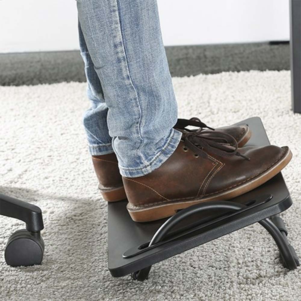 Imagen 1 del producto Reposapiés Brateck ergonómico, 48 x 29 x 13.3 cm, antideslizante, negro
