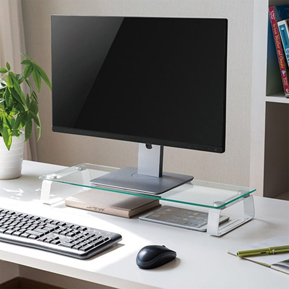 Imagen 1 del producto Rack soporte para monitor Brateck de vidrio templado 56 x 21 x 8cm