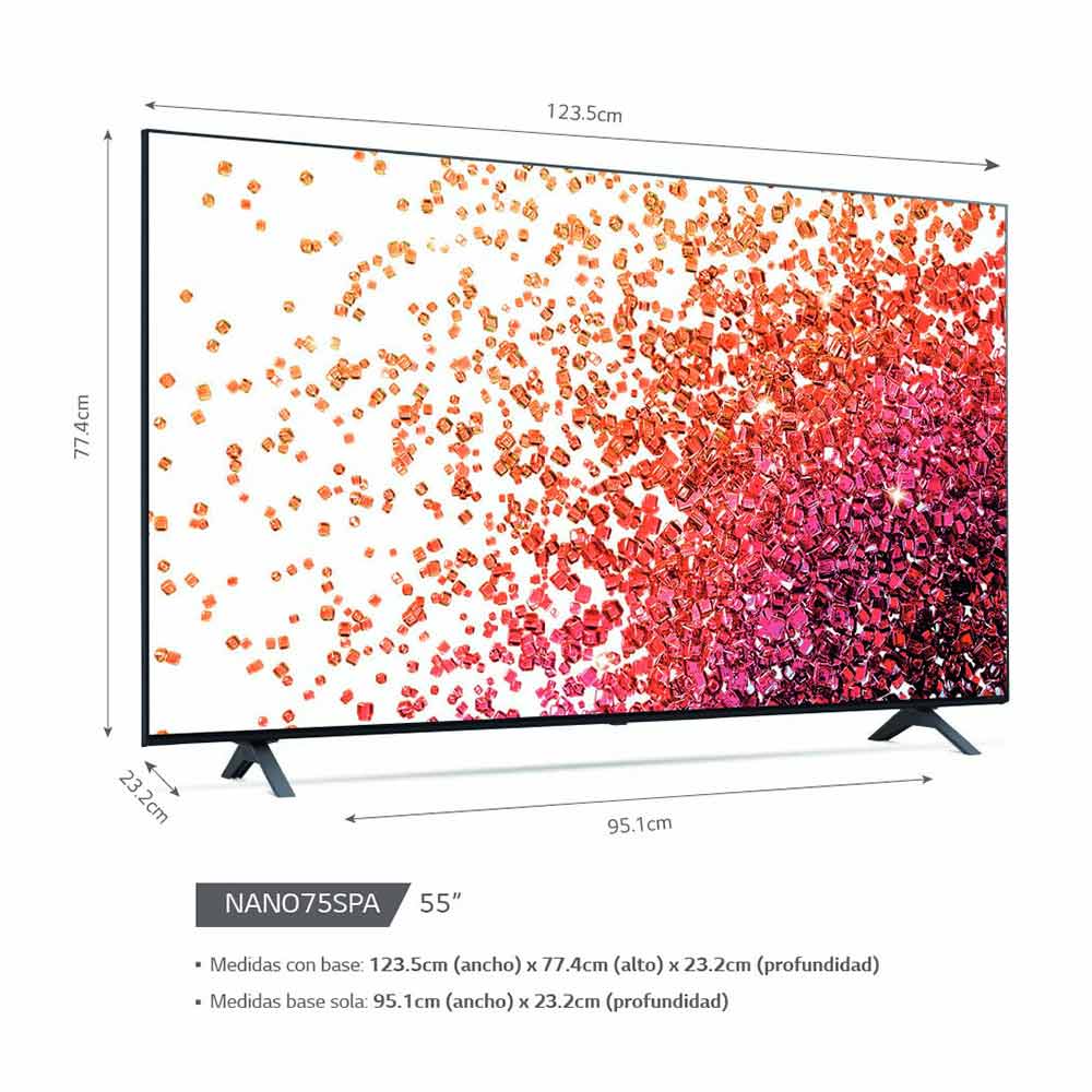 Imagen 2 del producto Smart TV LG 4K 55"" NanoCell, Thinq Ai, Ultra HD, sistema WebOS integrado, 55NANO75SPA