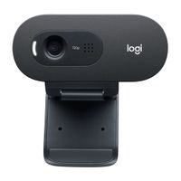Cámara web Logitech C505 HD 720p, conexión USB, micrófono integrado, enfoque fijo, incluye clip, cable 2 m