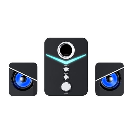 Parlantes para pc Havit + subwoofer, conexión bluetooth 5.0, 7W, luces RGB, negro