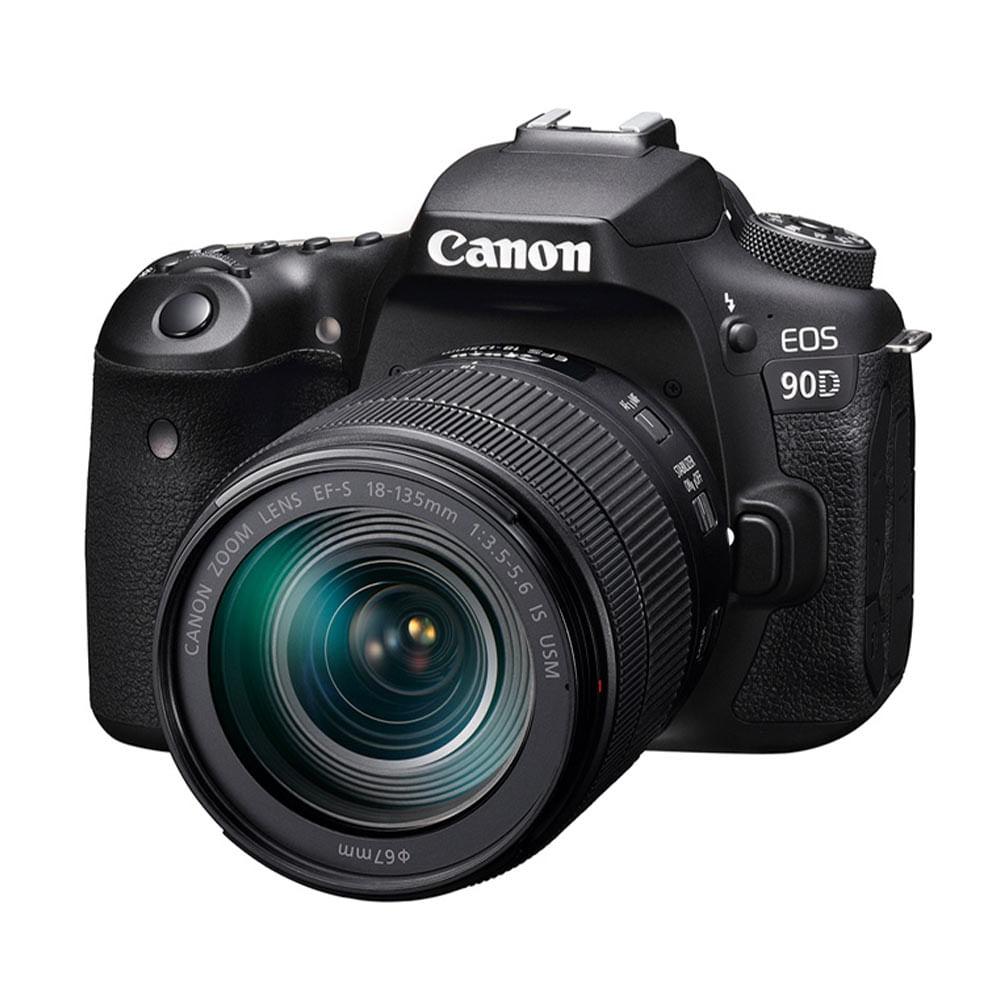 Imagen 2 del producto Cámara Canon EOS 90D DSLR, 32 MP, 4K, 45 puntos AF, 10 fps, ISO 100-25600, LCD 3"", Wifi y Bluetooth + Lente EF-S 18-55mm f/3.5-5.6