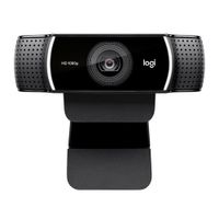 Camara web Logitech C922 Pro Stream FHD 1080p, conexión USB, micrófono integrado, cable 1.5 m, negro