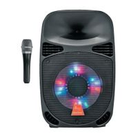 Parlante bluetooth Baretone con asa y ruedas, led, batería recargable