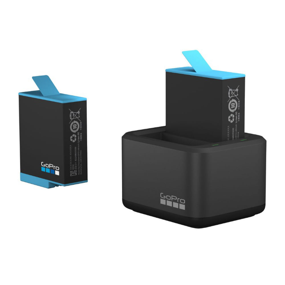Imagen 2 del producto Cargador de doble batería para GoPro Hero 11, Hero 10 y Hero 9 + 1 batería recargable de 1720 mAh