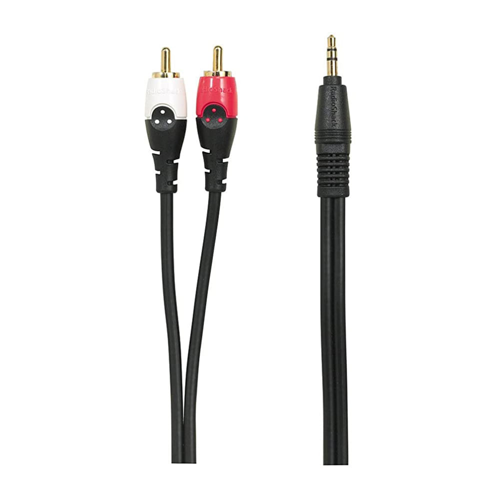Imagen 1 del producto Cable Radioshack 3.5 mm a 2rca, recubierto de níquel, 1.8 m