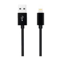 Cable lightning Coolbox nylon 30 cm negro
