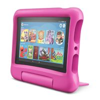 Tablet Amazon Fire 7 Kids 7"", 16GB, 1GB RAM, cámara principal 2MP, frontal 2MP, Quad-Core, hasta 7 horas, rosado