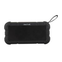 Parlante bluetooth Decibel Rubber IPX5, batería recargable, negro