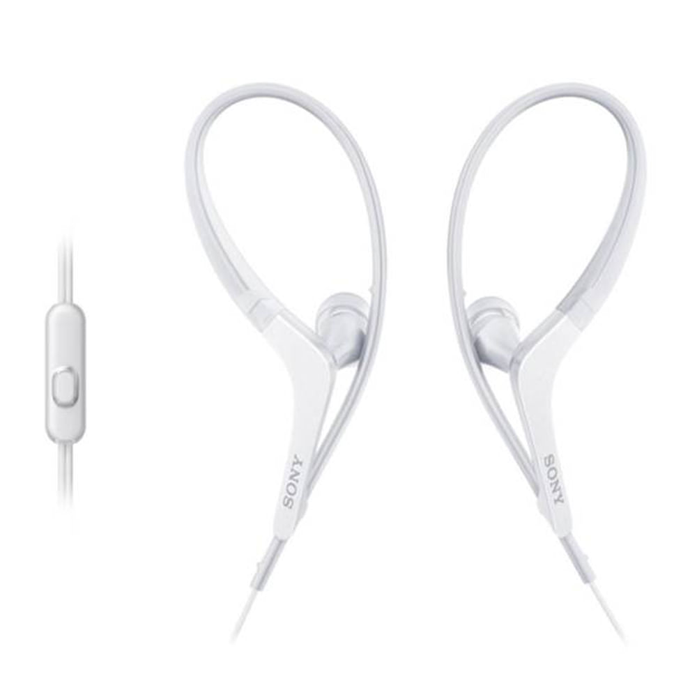 Audífonos in ear con micrófono Sony MDRAS410AP resistentes a salpicaduras y sudor, conector 3.5 mm, control de llamadas, blanco