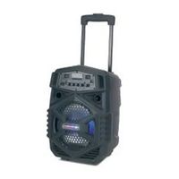 Parlante bluetooth Izuum con asa y ruedas, led, batería recargable