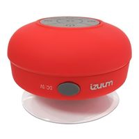 Parlante bluetooth Izuum con chupón, batería recargable, rojo