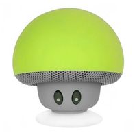 Parlante bluetooth Izuum Mini Mushroom con chupón, batería recargable, verde