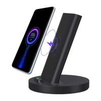 Cargador inalámbrico vertical Xiaomi Mi Wireless, 20W, interfaz tipo C, para android y apple, negro