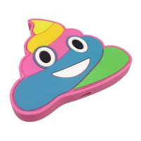 Cargador inalámbrico Moxi emoji Poop multicolor, cable micro usb, para android y apple con Qi