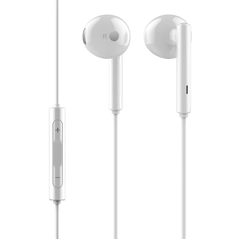 Audífonos in ear con micrófono Huawei AM115 conector 3.5 mm, control de música y llamadas, blanco