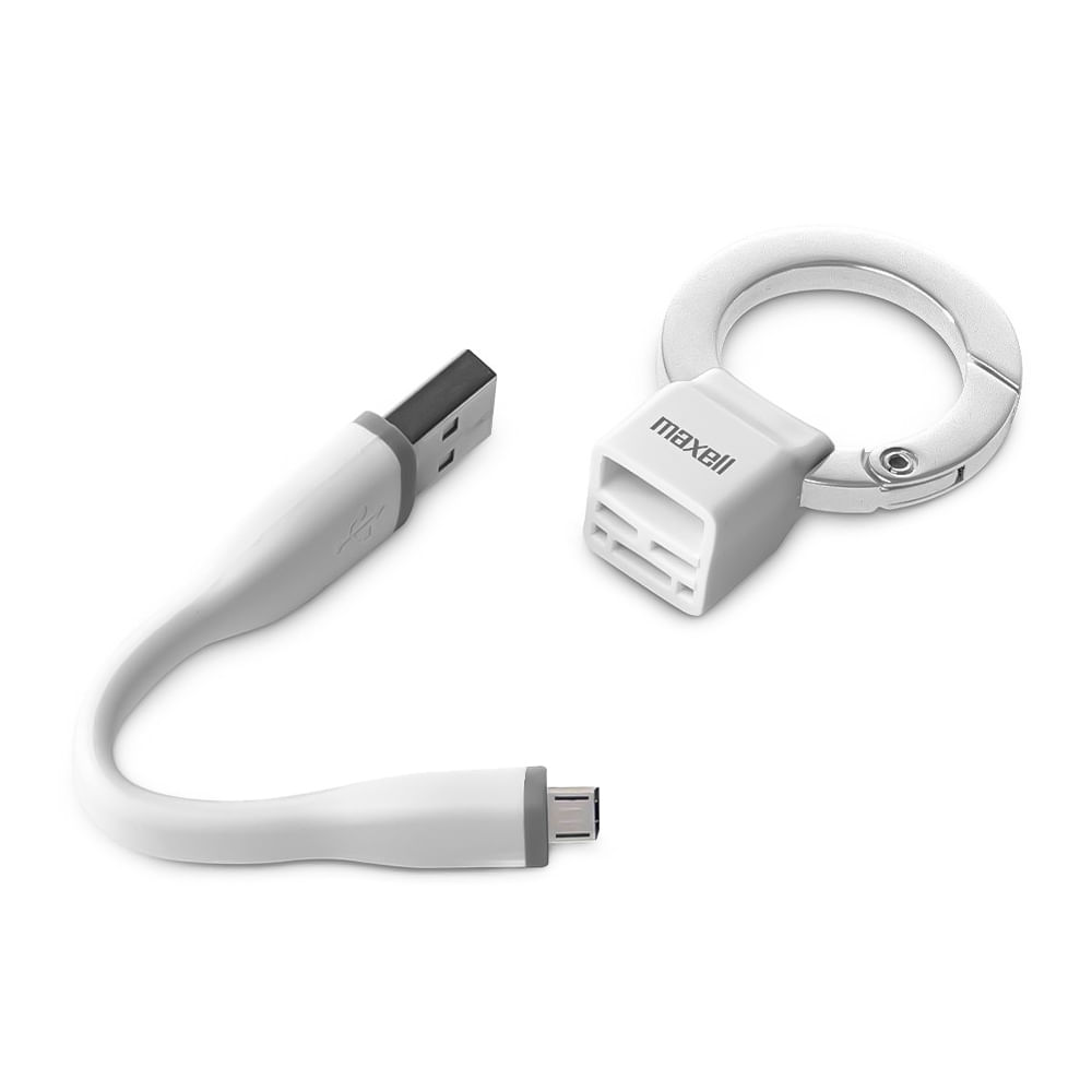 Imagen 2 del producto Cable llavero Maxell usb 3.5 a micro usb, blanco