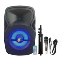 Parlante bluetooth Radioshack led, batería recargable