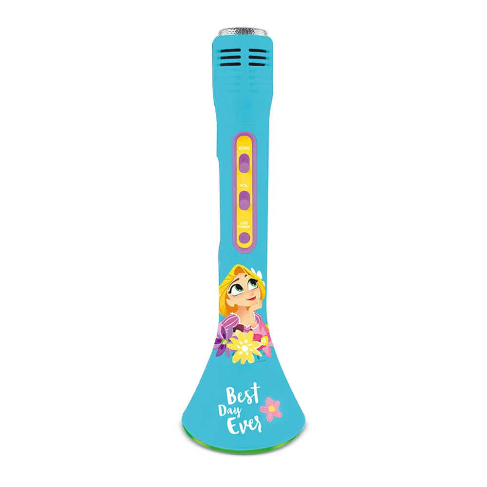 Parlante bluetooth karaoke Rapunzel con luces