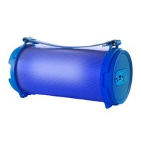 Parlante bluetooth Decibel Bass con subwoofer, led, batería recargable, azul