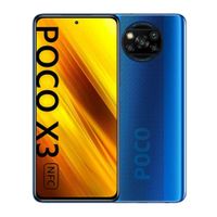 Celular Xiaomi Poco X3 NFC 128GB, 6GB ram, cámara principal 64MP + 13MP + 2MP + 2MP, frontal 20MP, 6.67"", Snapdragon, azul