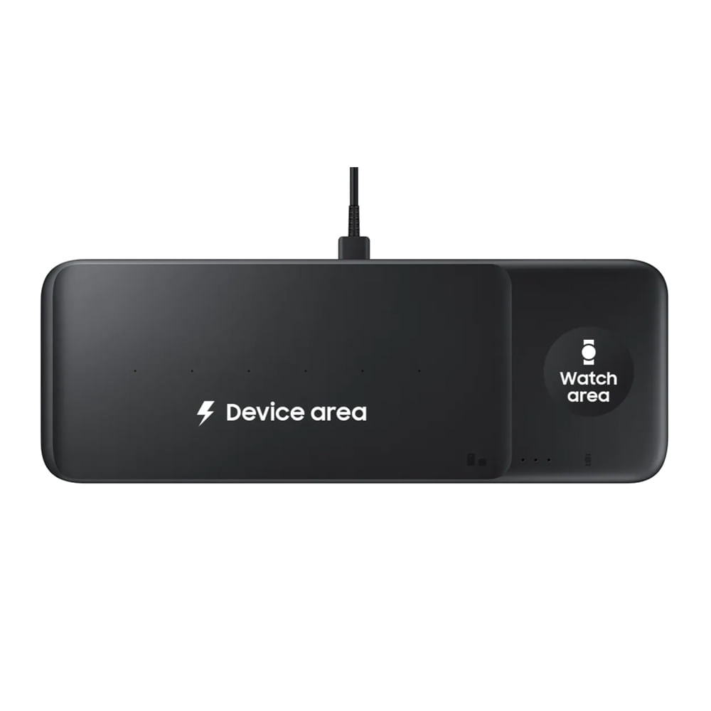 Imagen 2 del producto Cargador inalámbrico Samsung 3 en 1, 9W, interfaz tipo C, para equipos Qi, negro