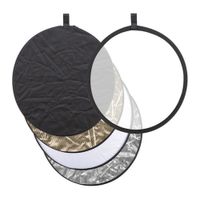 Rebotador Godox 5 en 1 de 110 cm, forma redonda, color dorado, negro, translucido, blanco, plateado
