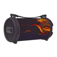 Parlante bluetooth Coolbox con subwoofer, led, batería recargable, llamas