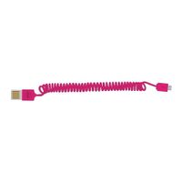 Cable usb a micro usb Maxell Flexcoil rosado