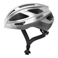 Casco deportivo Abus Macator L carcasa de policarbonato 5 entradas/8 salidas de aire 58-62cm gleam silver