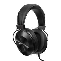 Audífonos over ear con micrófono Pioneer SE-MS5T almohadillas acolchadas, conector 3.5 mm, control de llamadas, negro