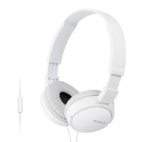Audífonos on ear con micrófono Sony MDR-ZX110AP almohadillas acolchadas, conector 3.5 mm, control de llamadas, blanco