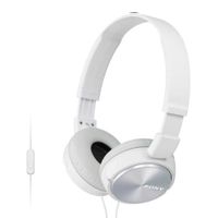 Audífonos on ear con micrófono Sony MDRZX310AP almohadillas acolchadas, conector 3.5 mm, control de llamadas, blanco